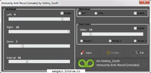 immunity anti recoil remake salut mangacs .astazi voi posta program foarte bun pentru cei care joaca