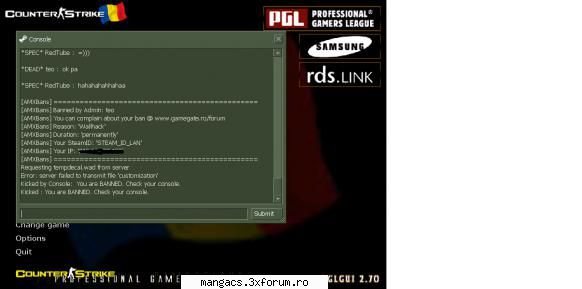 Am luat Banned! - Am luat banned pe GAMEGATE.RO că nu am dat - Hacking Tools